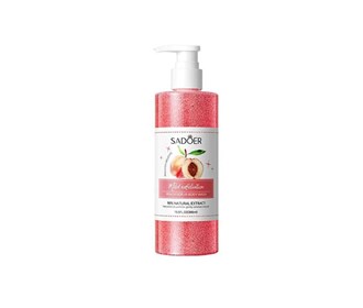 SADOER Peach Shampoo and Body Scrub. Volume 300 mil SADOER