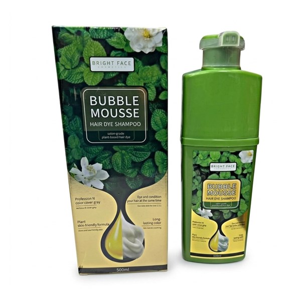 Babel Mouse BRIGHT FACE hair color shampoo, black color, volume 500 ml