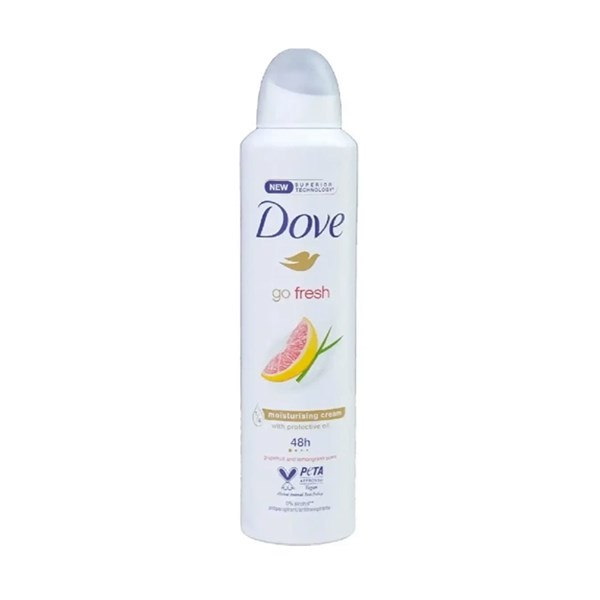 Dove antiperspirant spray for women, Go Fresh, grapefruit scent, volume 250 ml