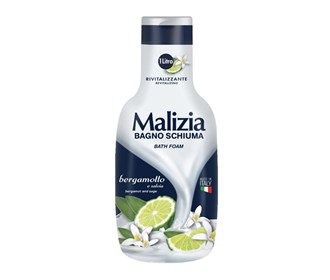Malizia body wash foam, Bergamot And Sage, contains bergamot extract.